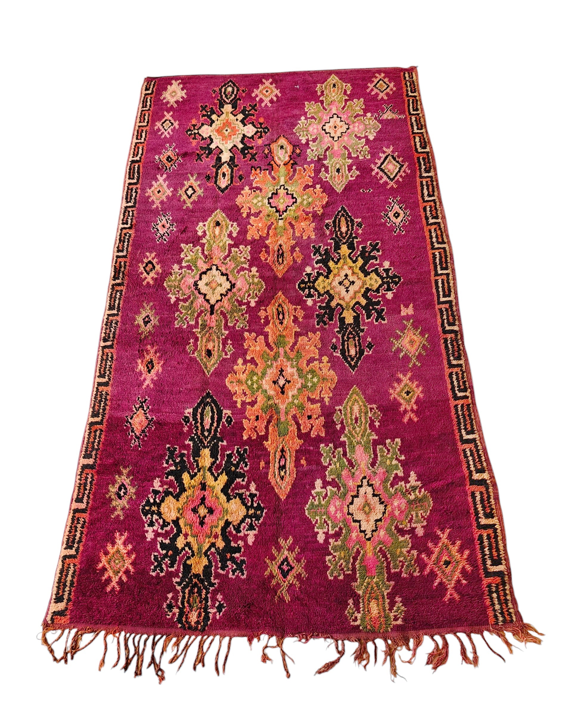 Bohemian Boujaad Teppich BORDEAUX-LILA LILA 1.8 x 3.3
