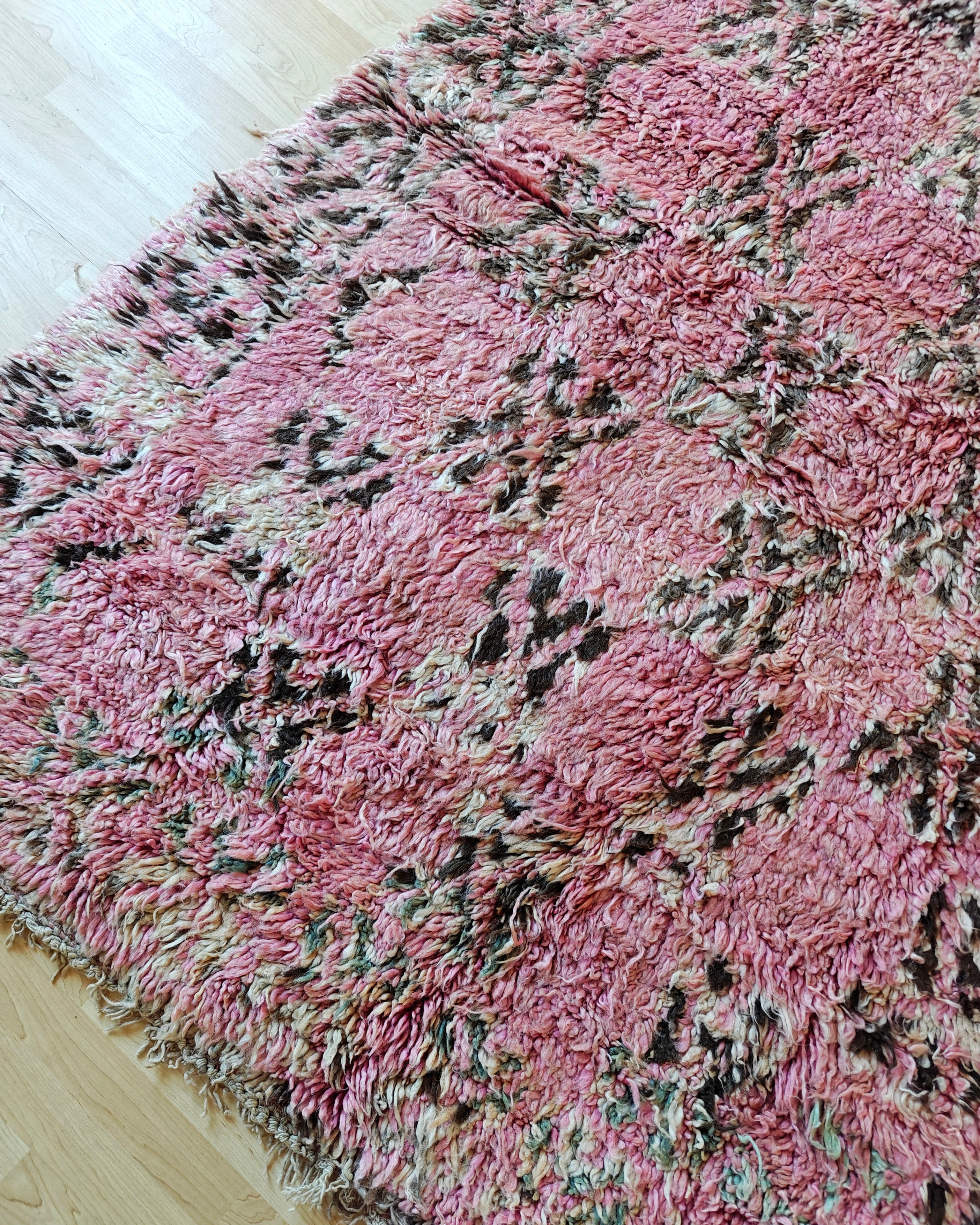 PALE LILAC Bohemian Boujaad Teppich 1.9 x 3.6