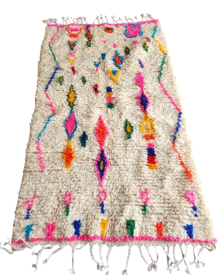 Azilal Berberteppich gelb pink