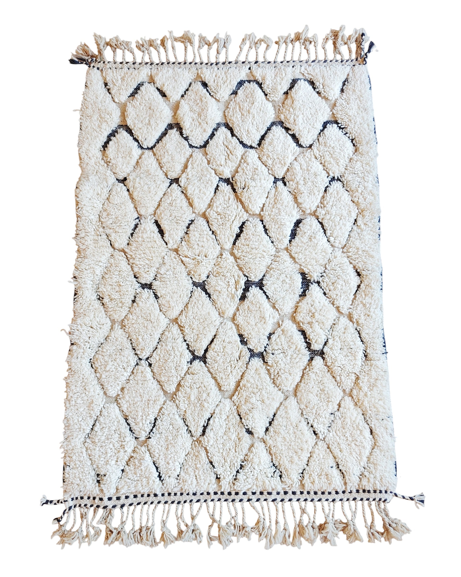 Beni Ourain Teppich 100 x 150 Wolle