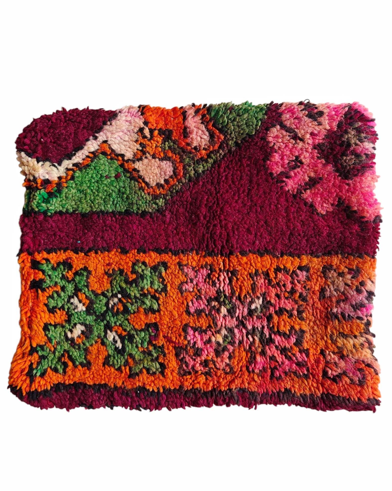 Berberkissen aus Marokko orange rot grün
