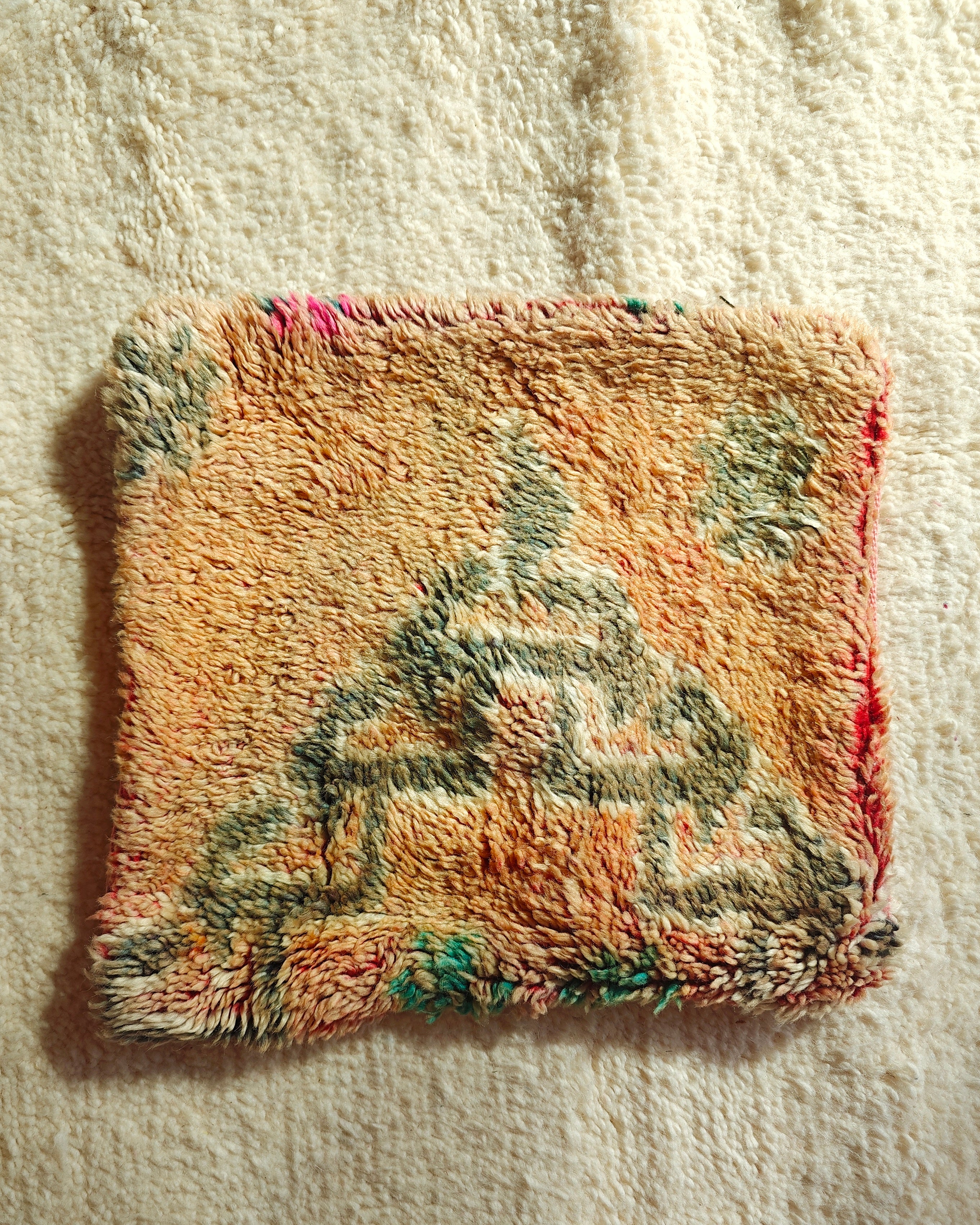 Berberkissen terracotta beige