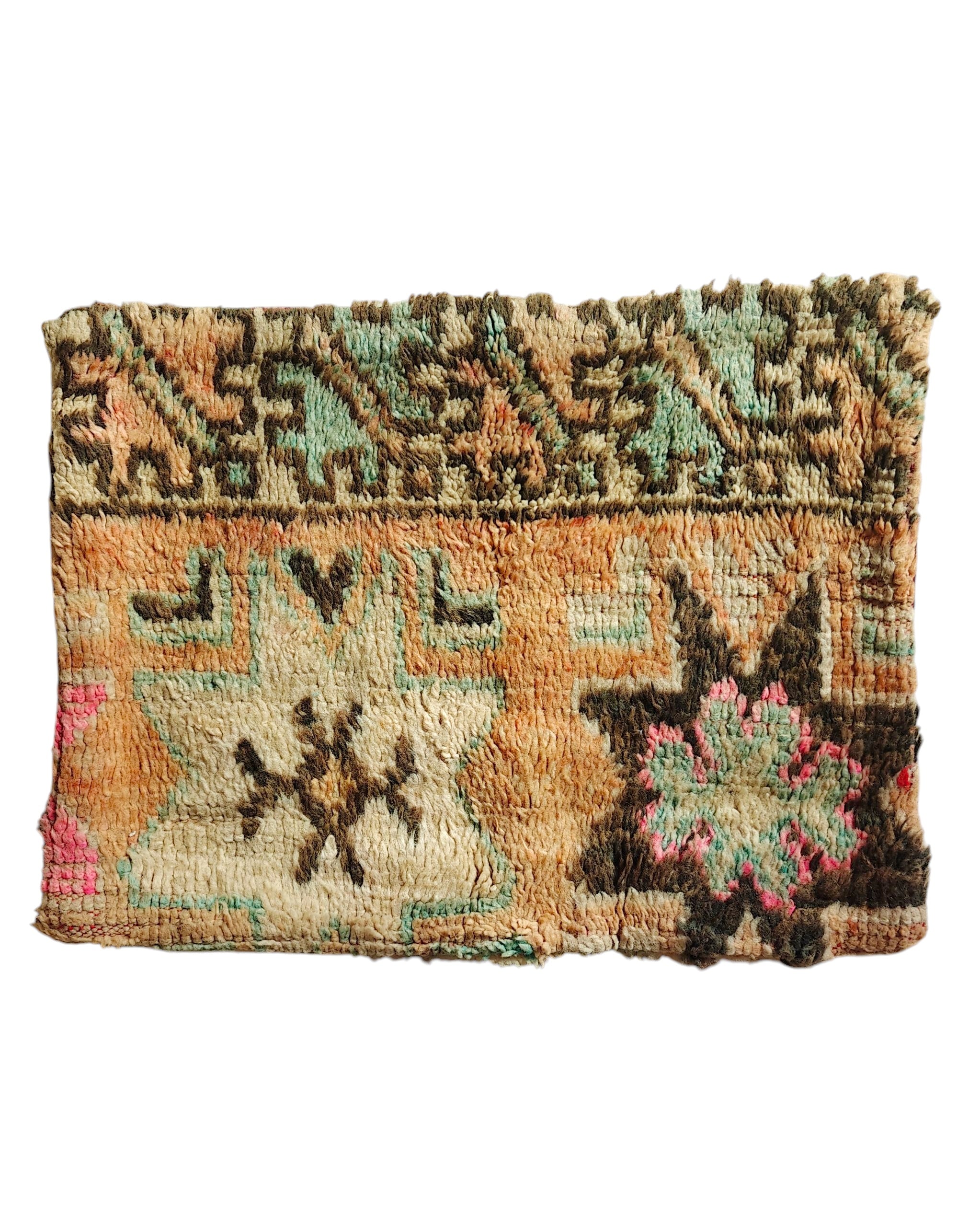 Bohemian Kissen aus Wolle mit Sternen