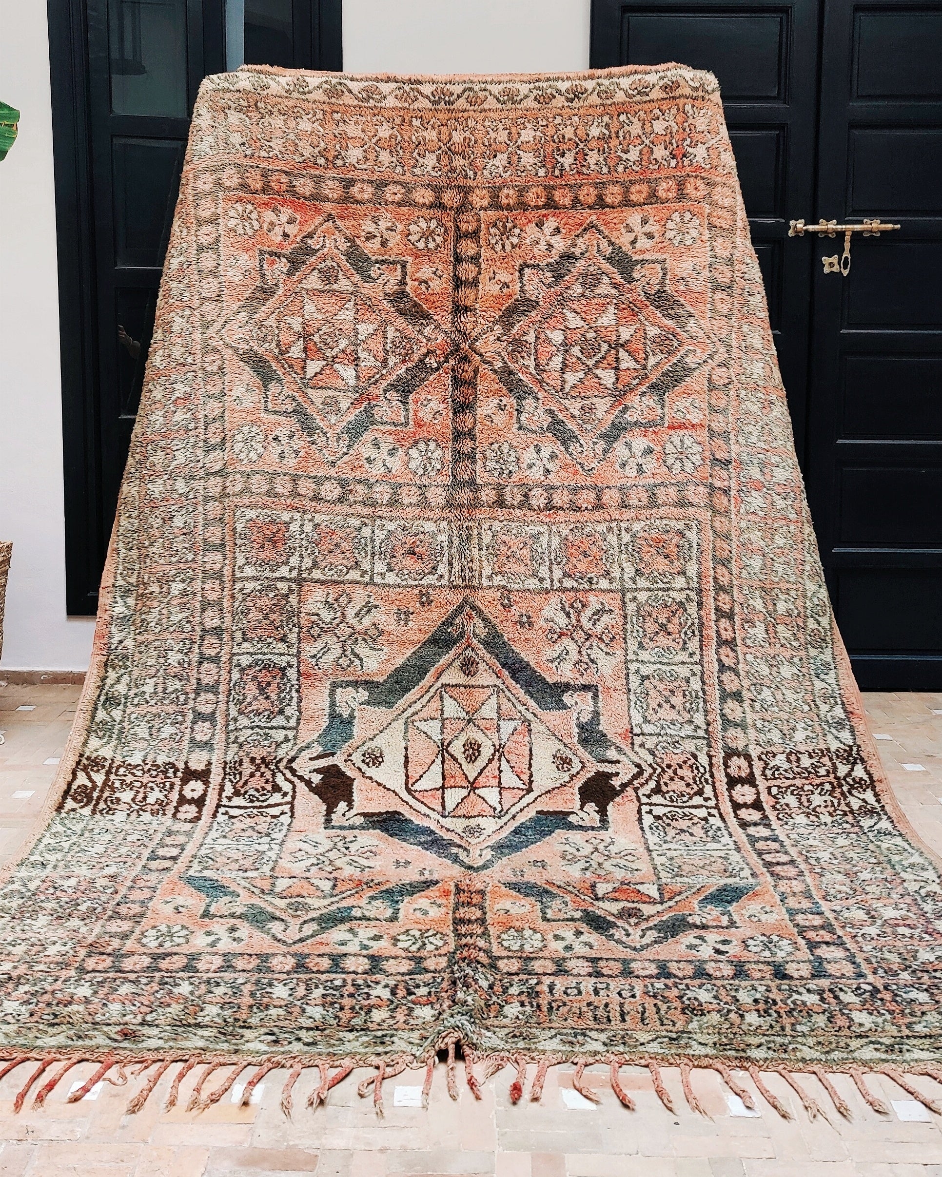 Boujaad Vintage Teppich aus Marokko rot