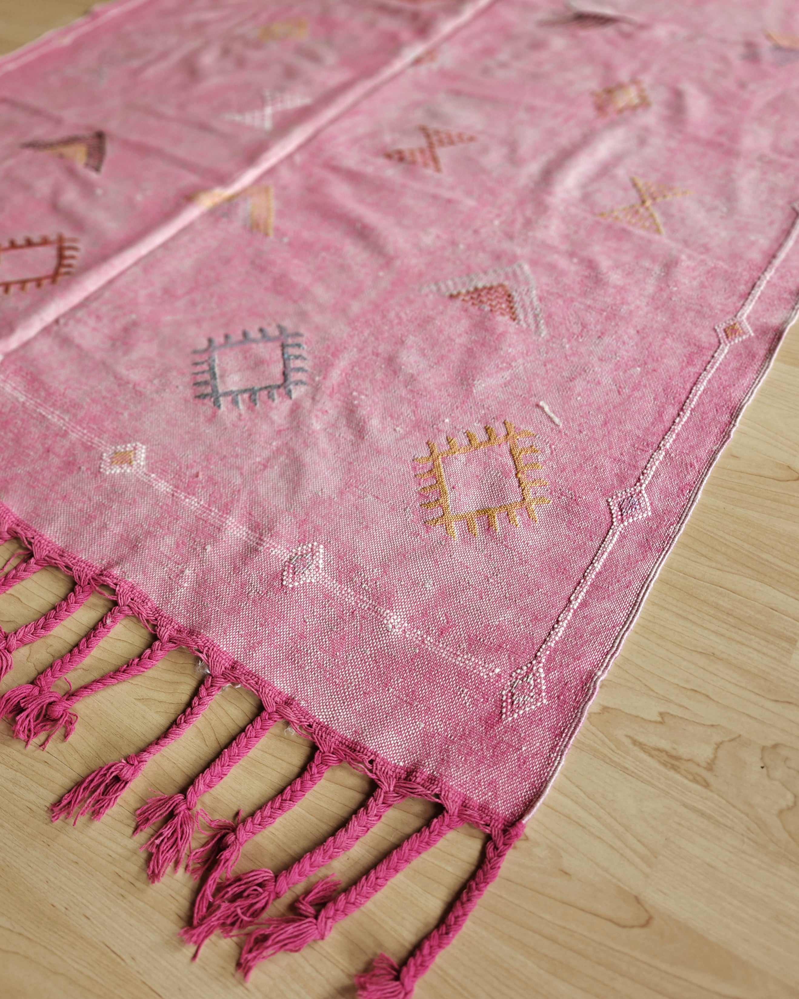 Blush Pink SABRA KILIM Teppich 1.4 x 2.5