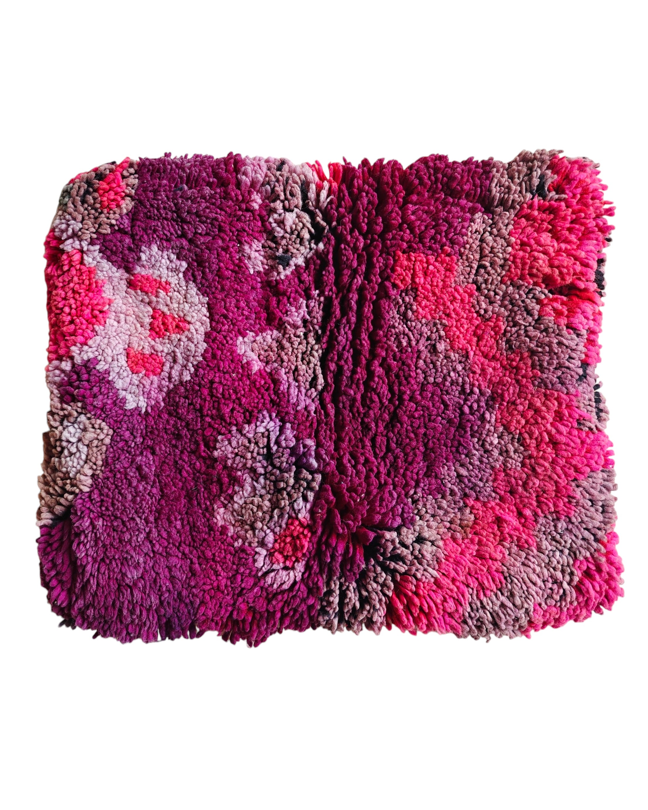 Kissen lila pink aus Wolle