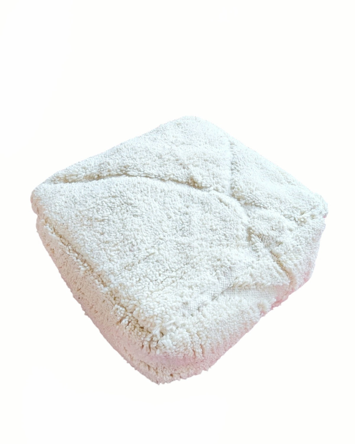 Pouf Sitzkissen weiss aus Wolle aus Marokko