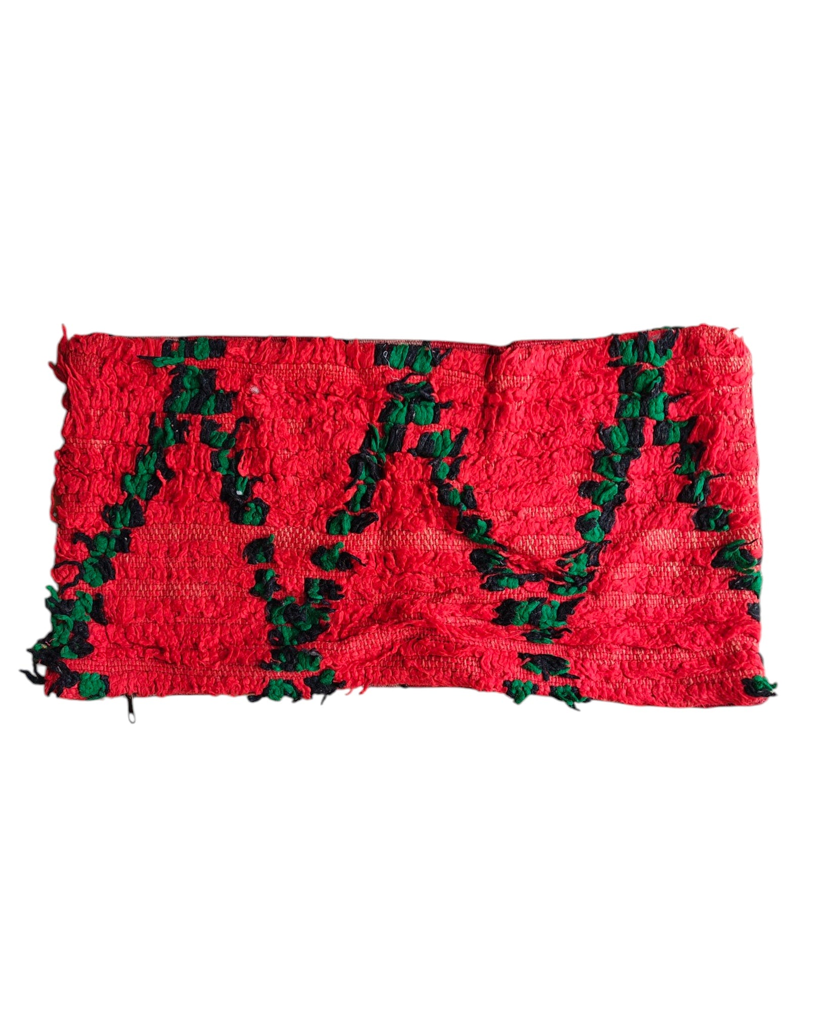 Rotes Kissen aus Marokko mit Muster
