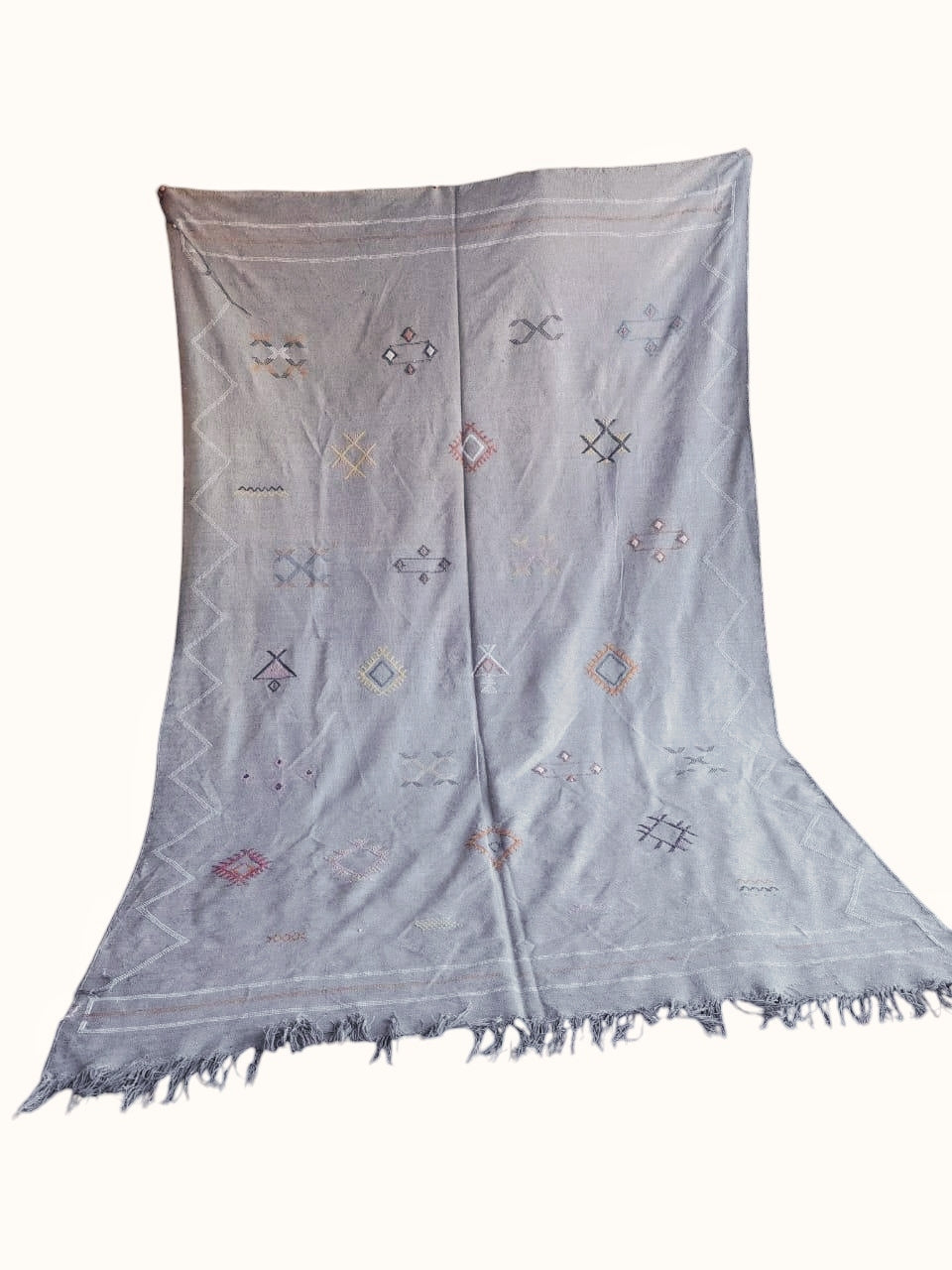 Sabra Kilim Teppich grau aus Marokko