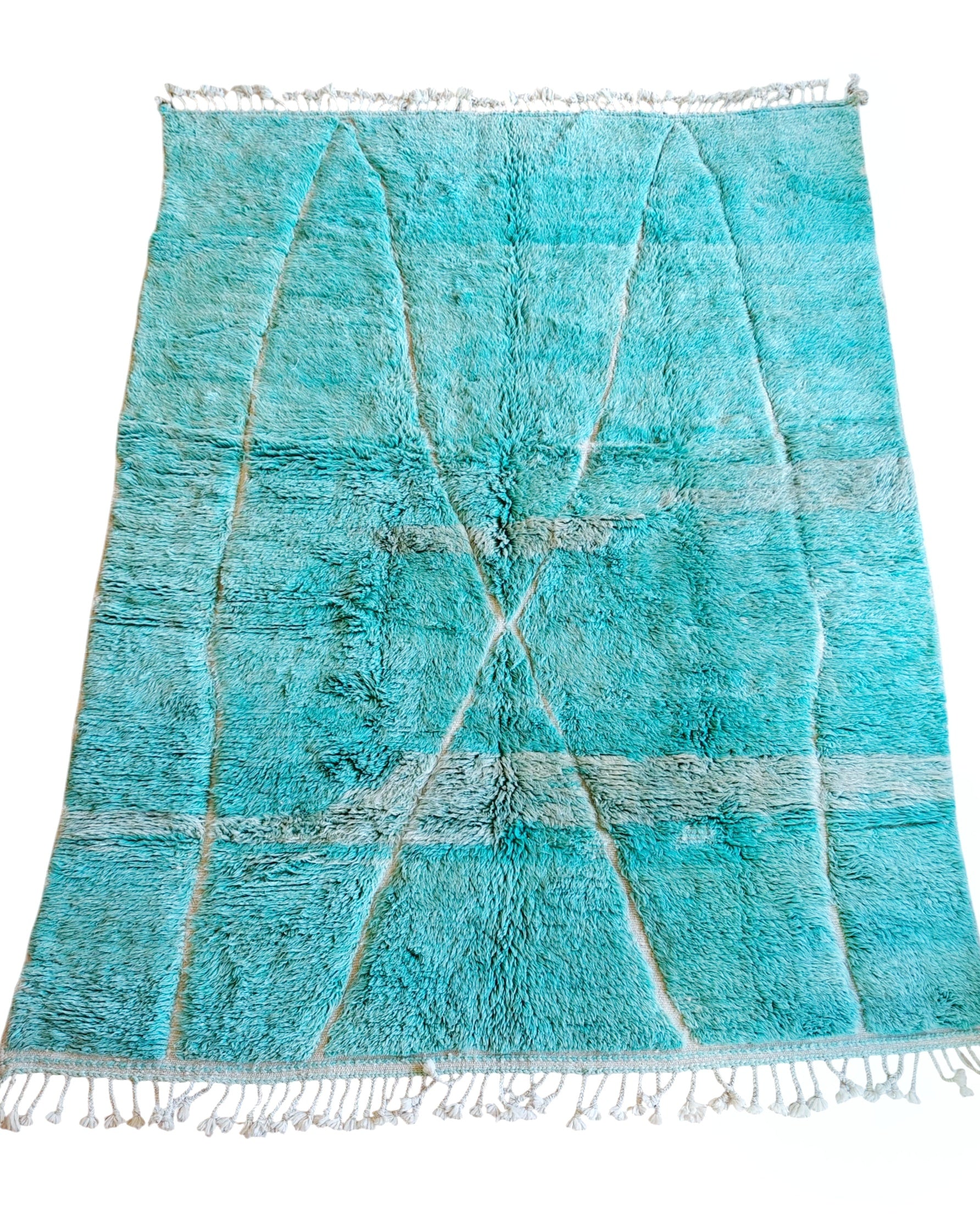 Teppich türkis aus Wolle Marokko