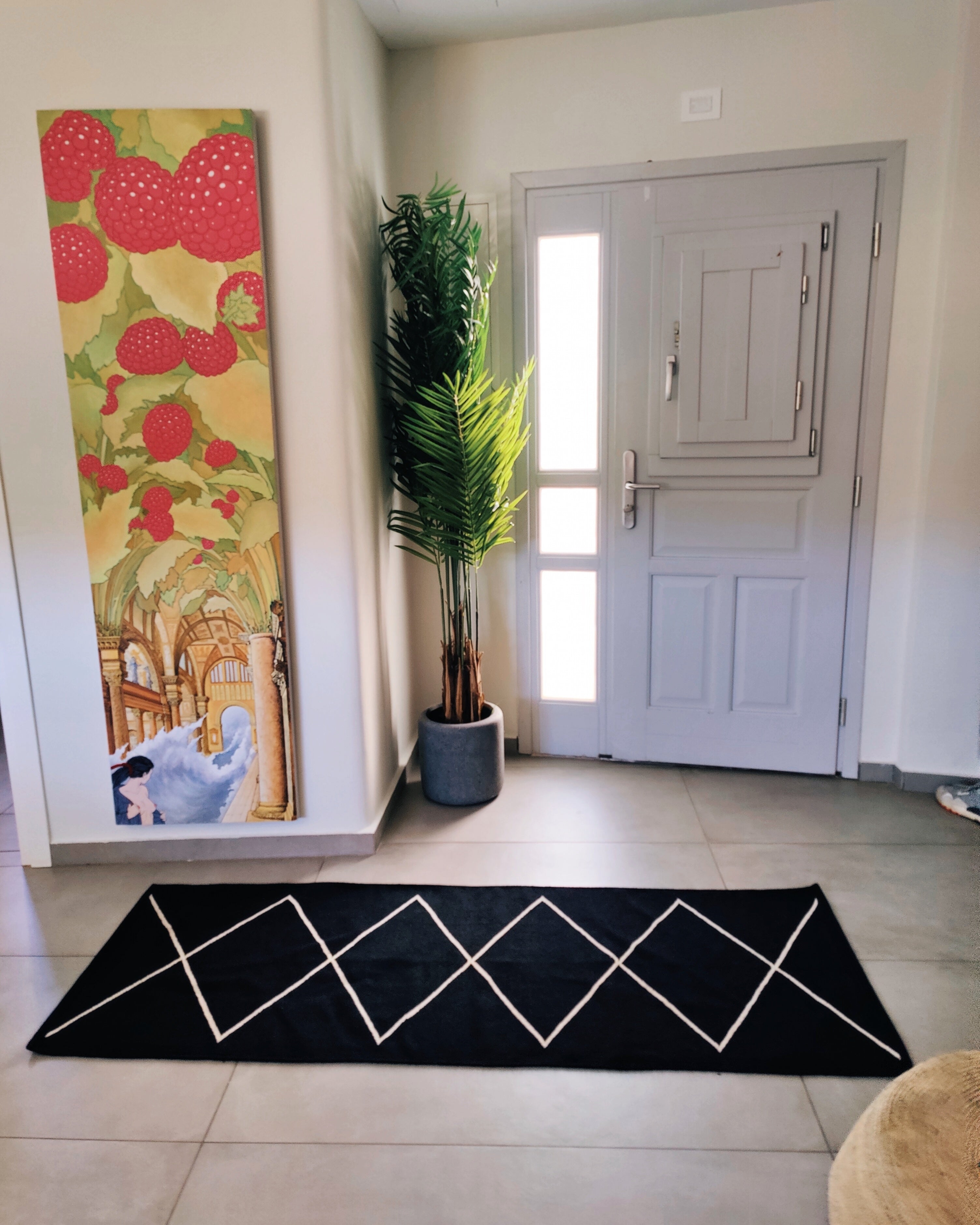 Yogamatte schwarz aus Baumwolle