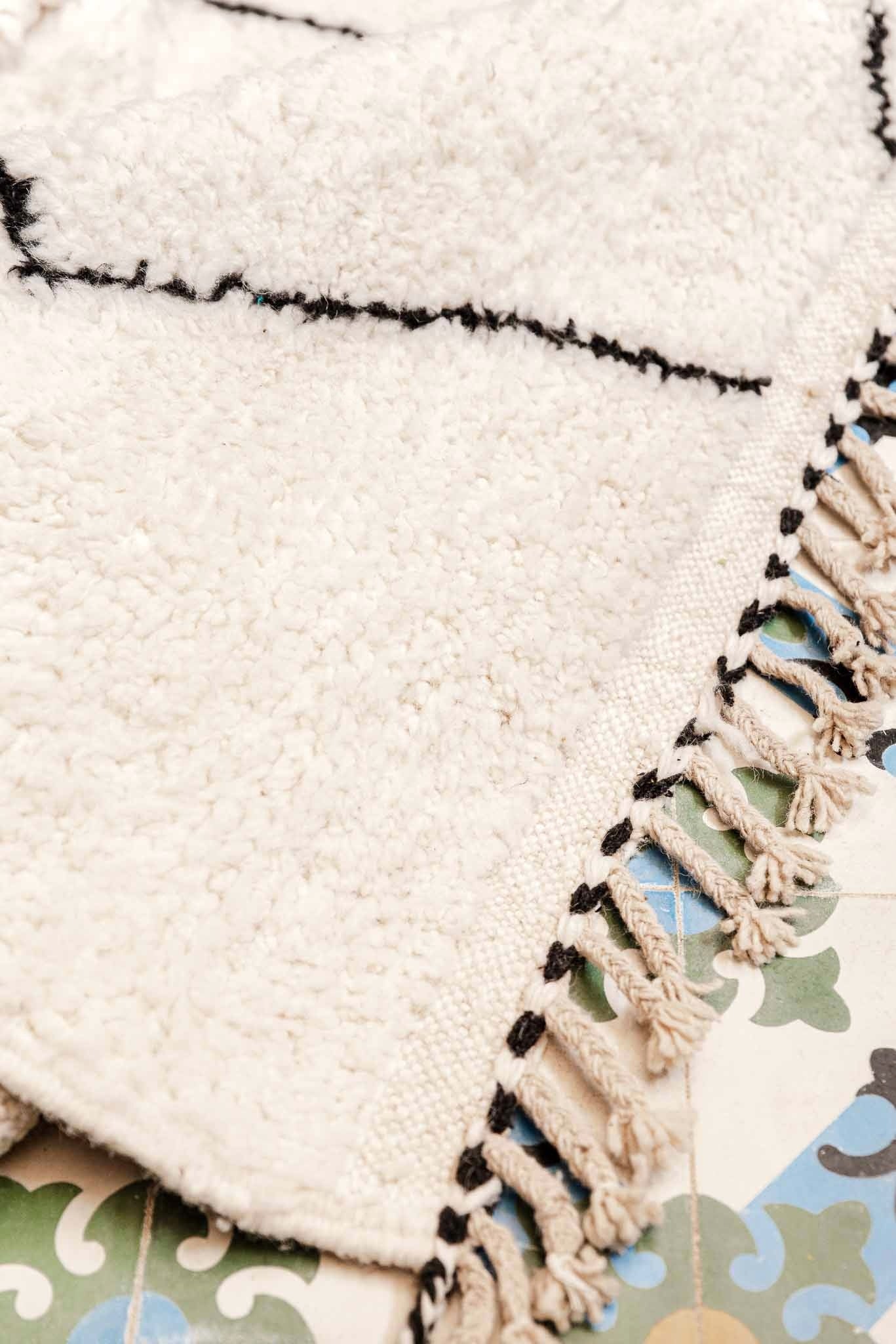 Original Berber Beni Ourain Teppich Nahaufnahme