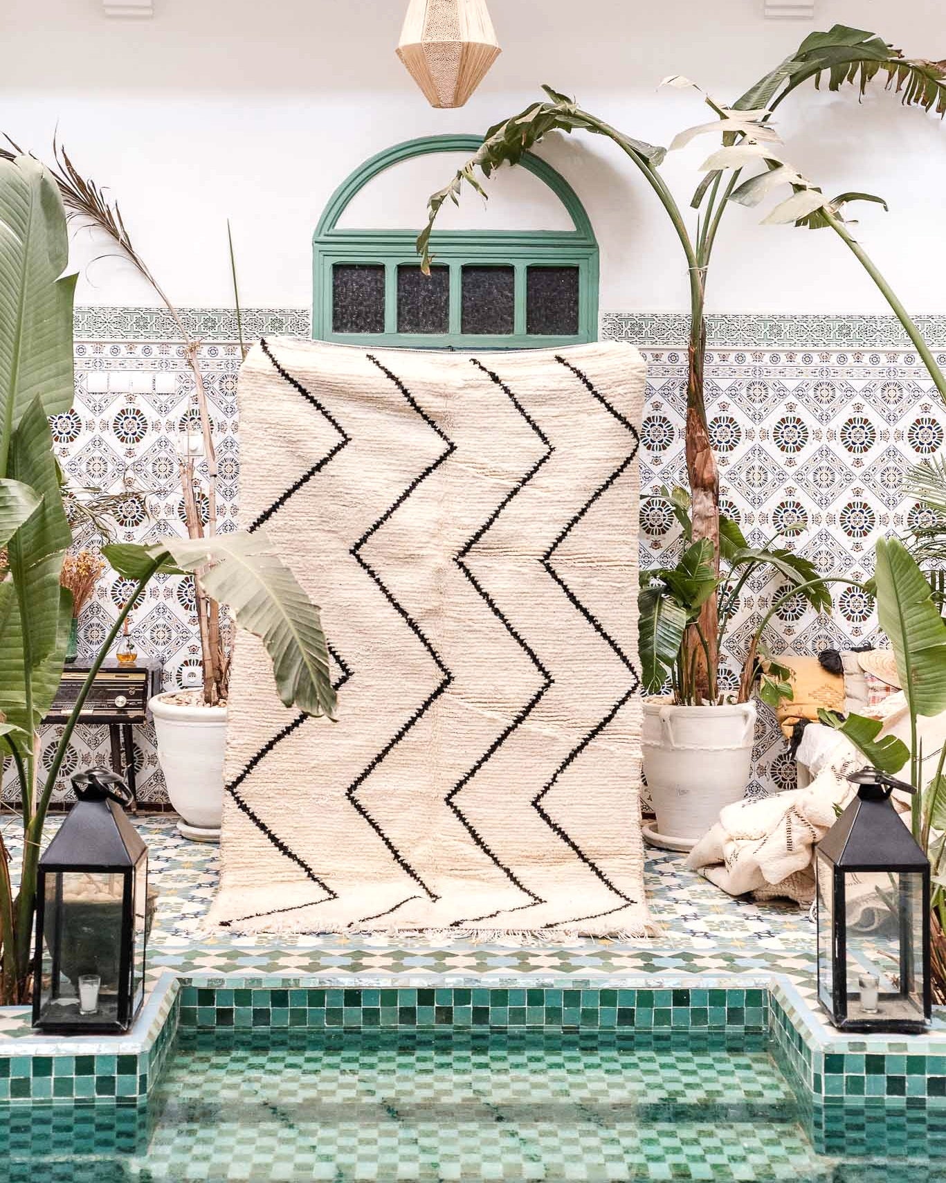 Beni Ourain Teppich mit Zickzack Muster