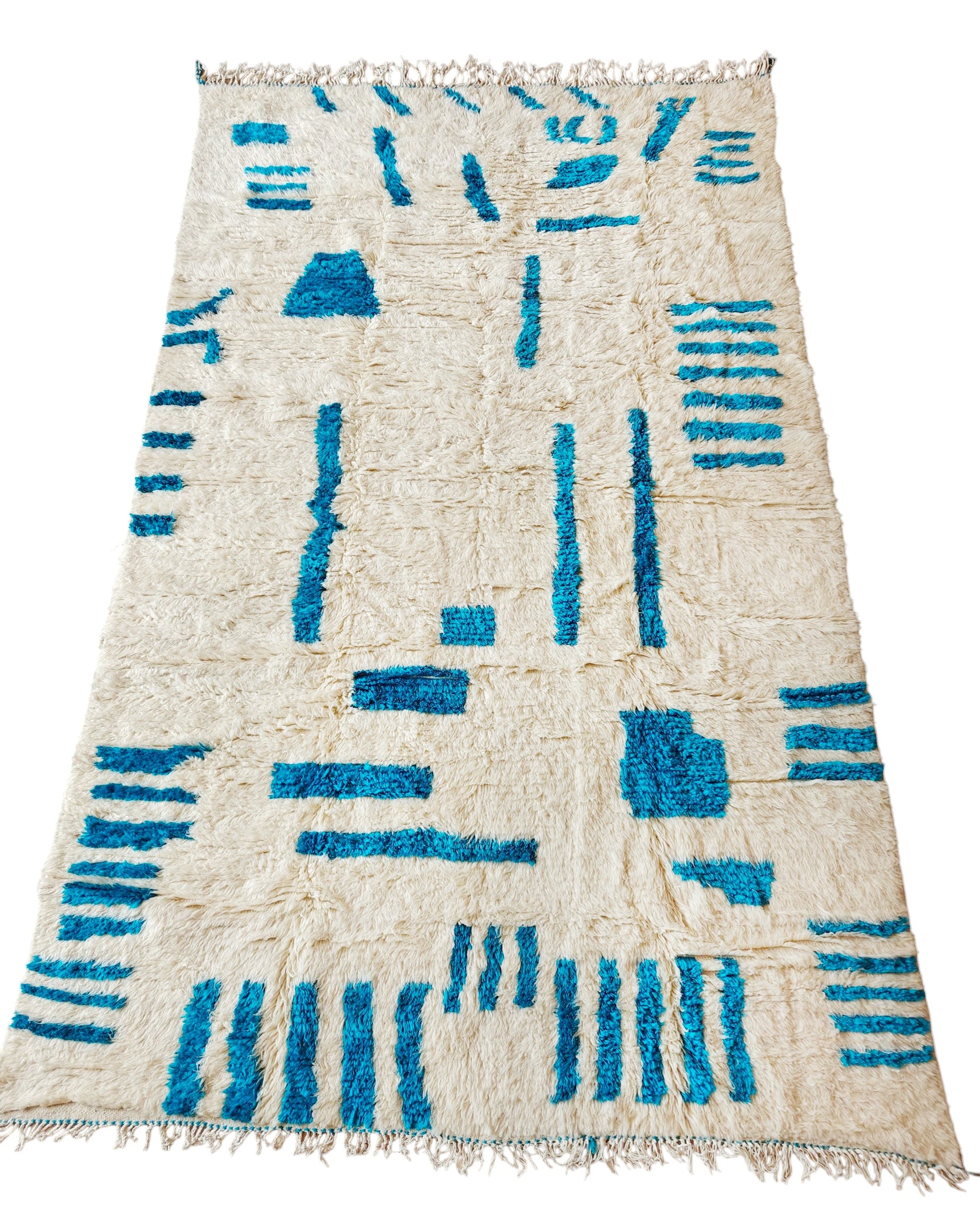 Tiefes Türkisblau AZILAL Teppich 1.8 x 3