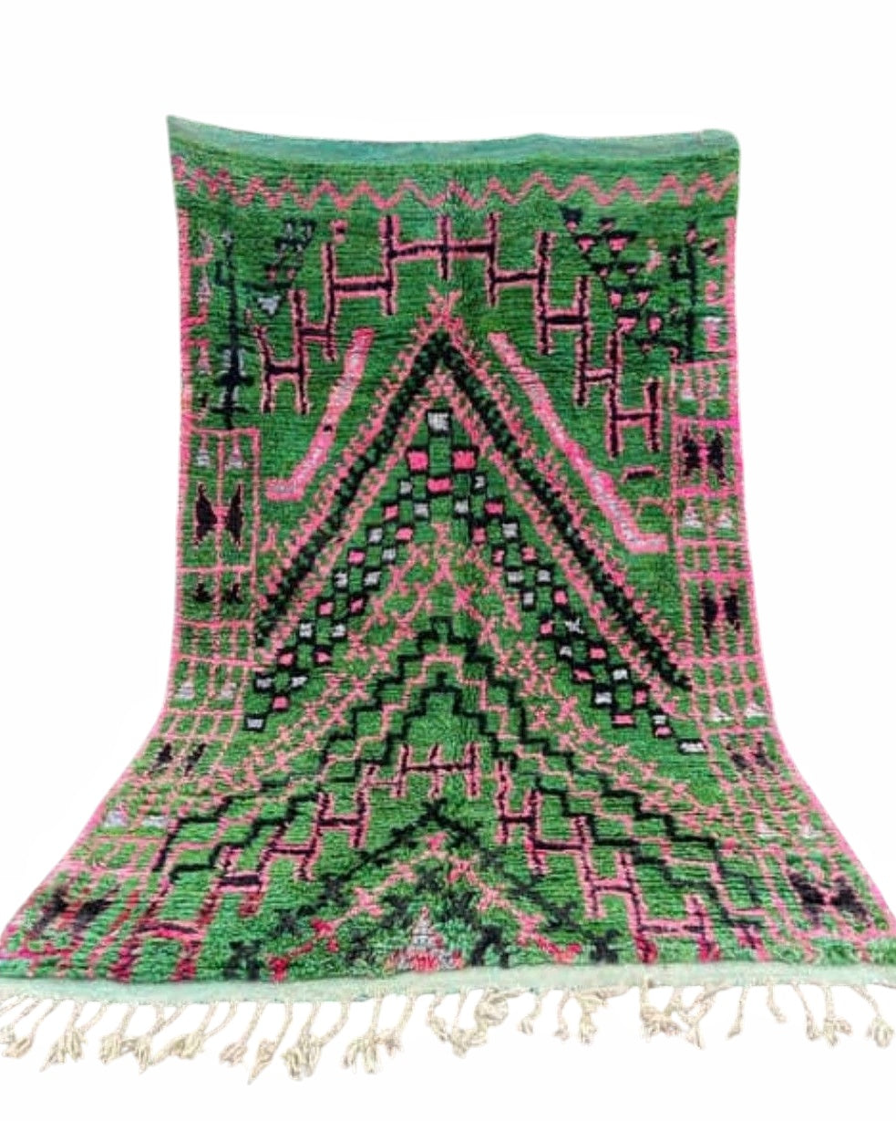 Berberteppich grün pink 
