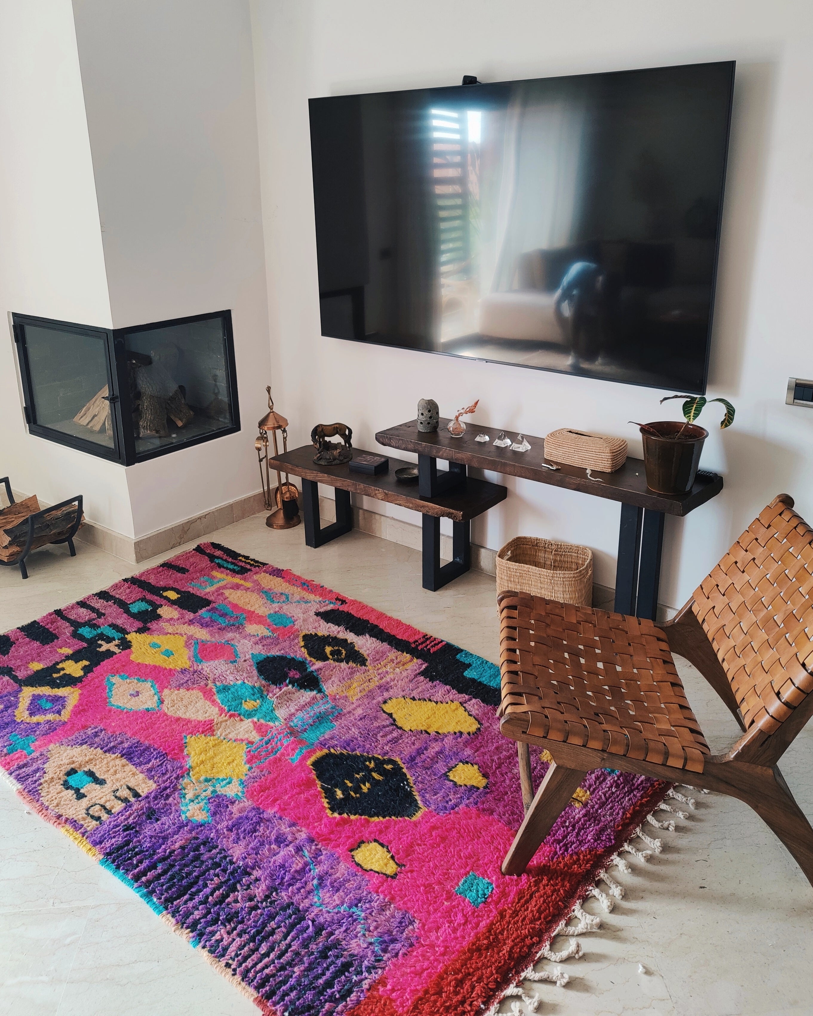 Boujaad Berber Teppich im Wohnzimmer 