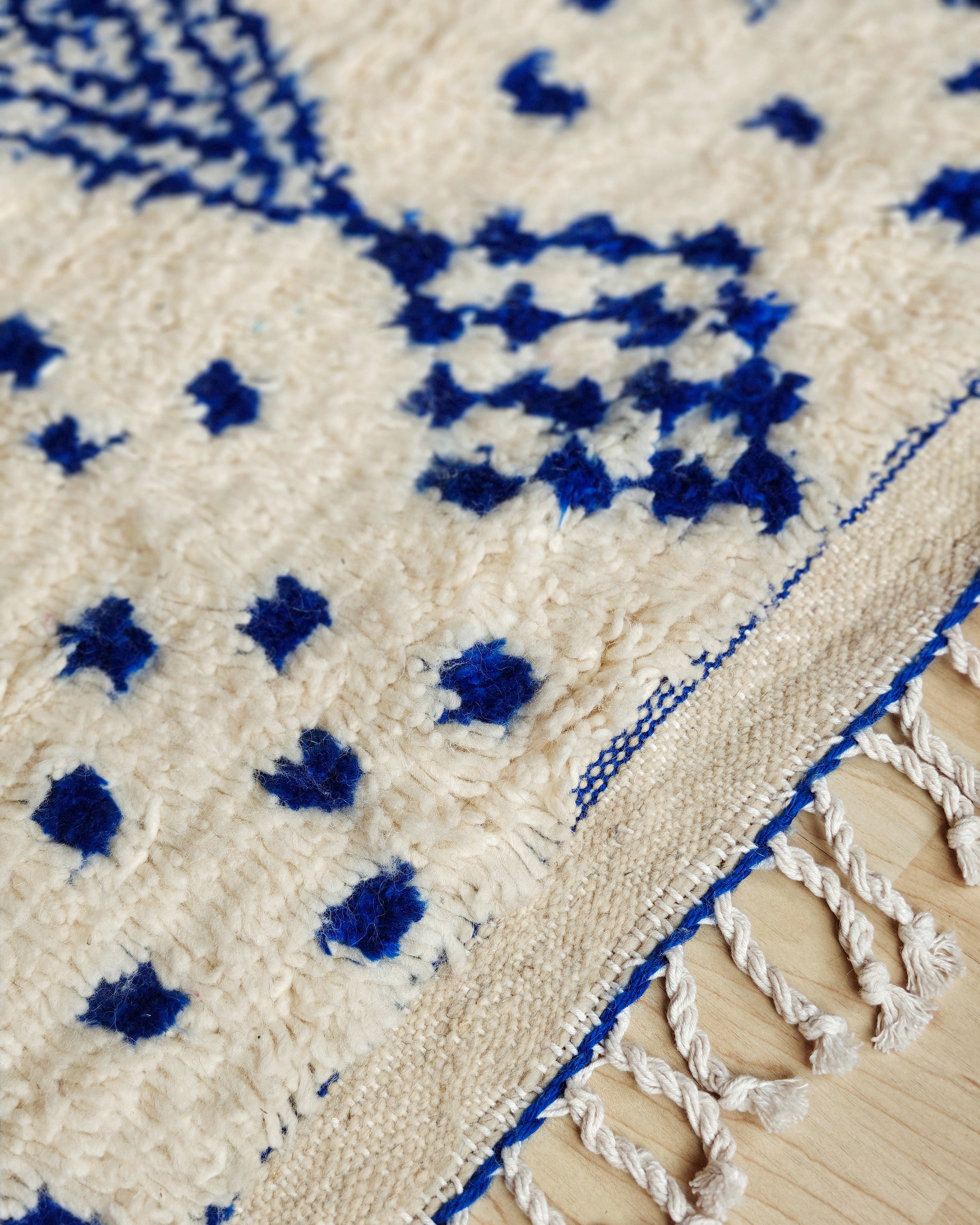 Blauflocken AZILAL Teppich 1 x 1.7