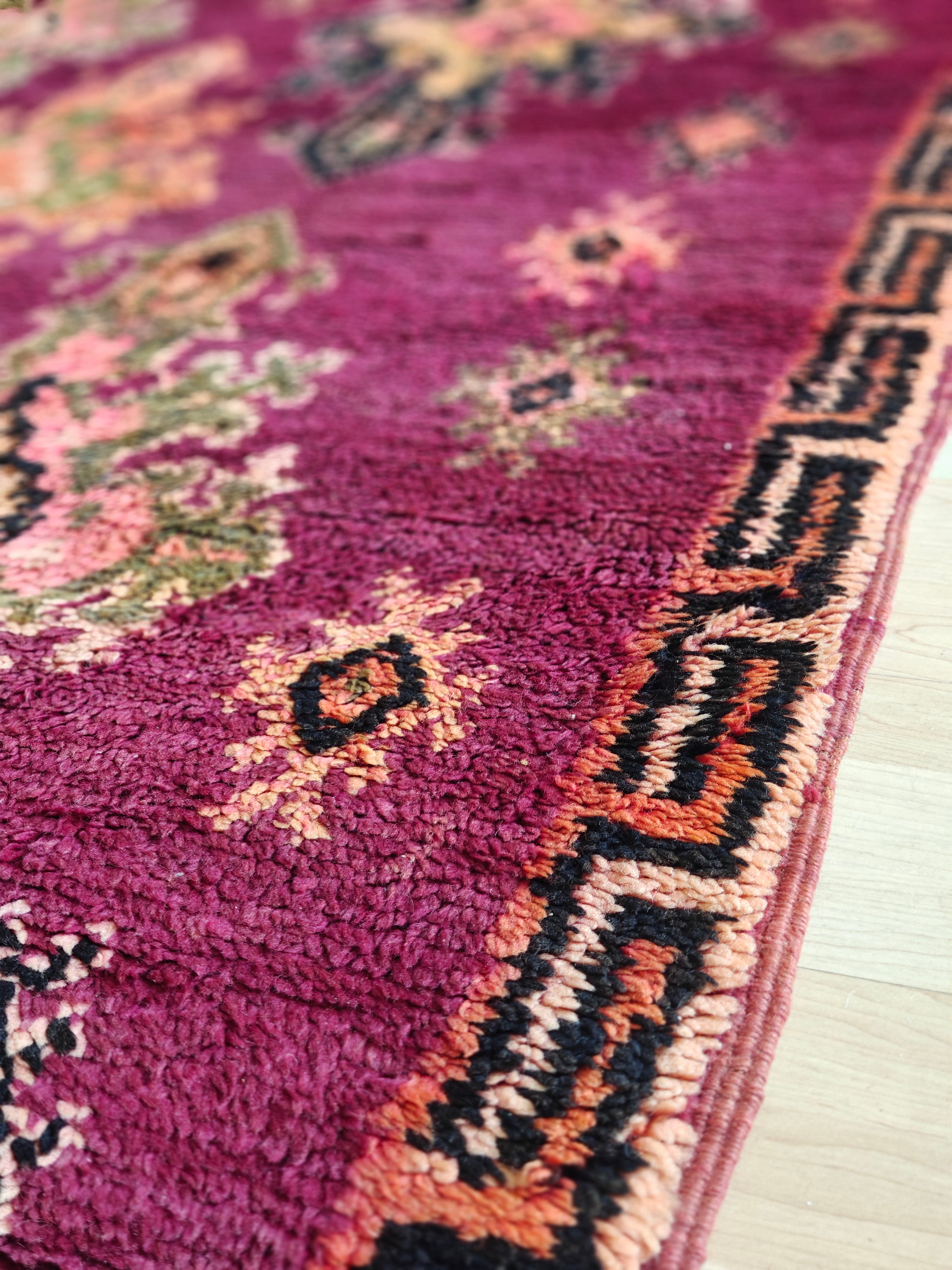 Bohemian Boujaad Teppich BORDEAUX-LILA LILA 1.8 x 3.3