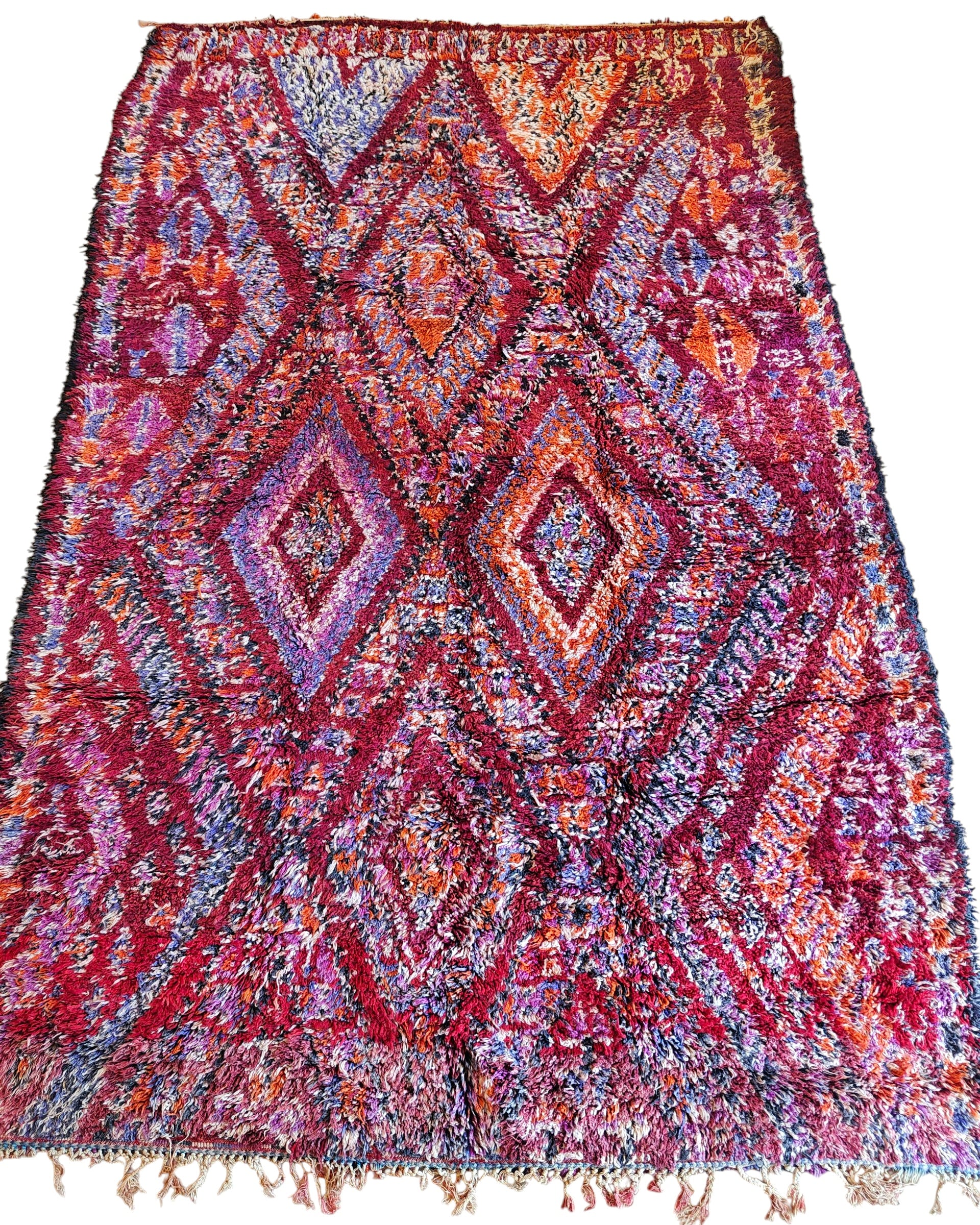 Marokkanischer Boujaad Berberteppich rot lila