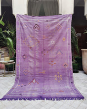 Load image into Gallery viewer, Purple Berber Carpet Sabra Kilim from Morocco 