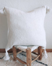 Load image into Gallery viewer, pompom cushion white